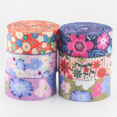 5 meters 38mm Floral Design Printed Polyester Webbing #RUB3580